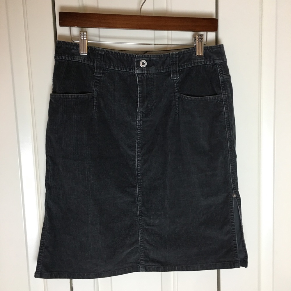 North Face Corduroy Skirt Charcoal Gray Size 4